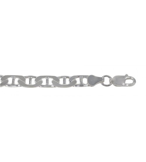 5.8mm Flat Gucci Chain, 7.5" - 24" Length, Sterling Silver